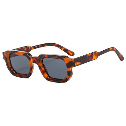 Lunettes de soleil carrées rétro UV400 - Verres transparents