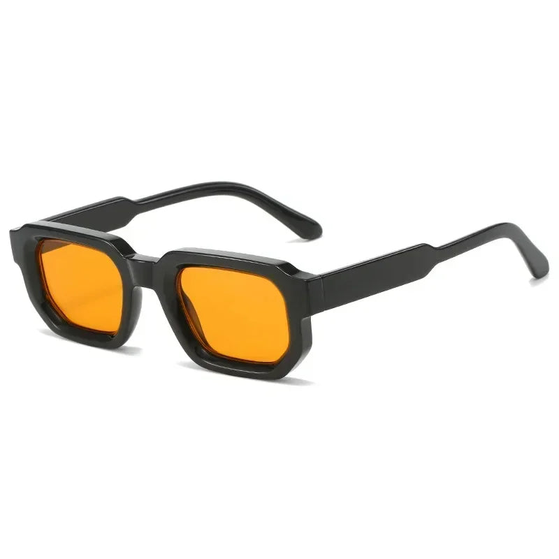 Lunettes de soleil carrées rétro UV400 - Verres transparents