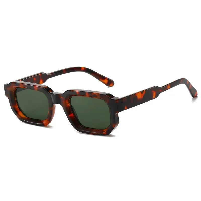 Lunettes de soleil carrées rétro UV400 - Verres transparents