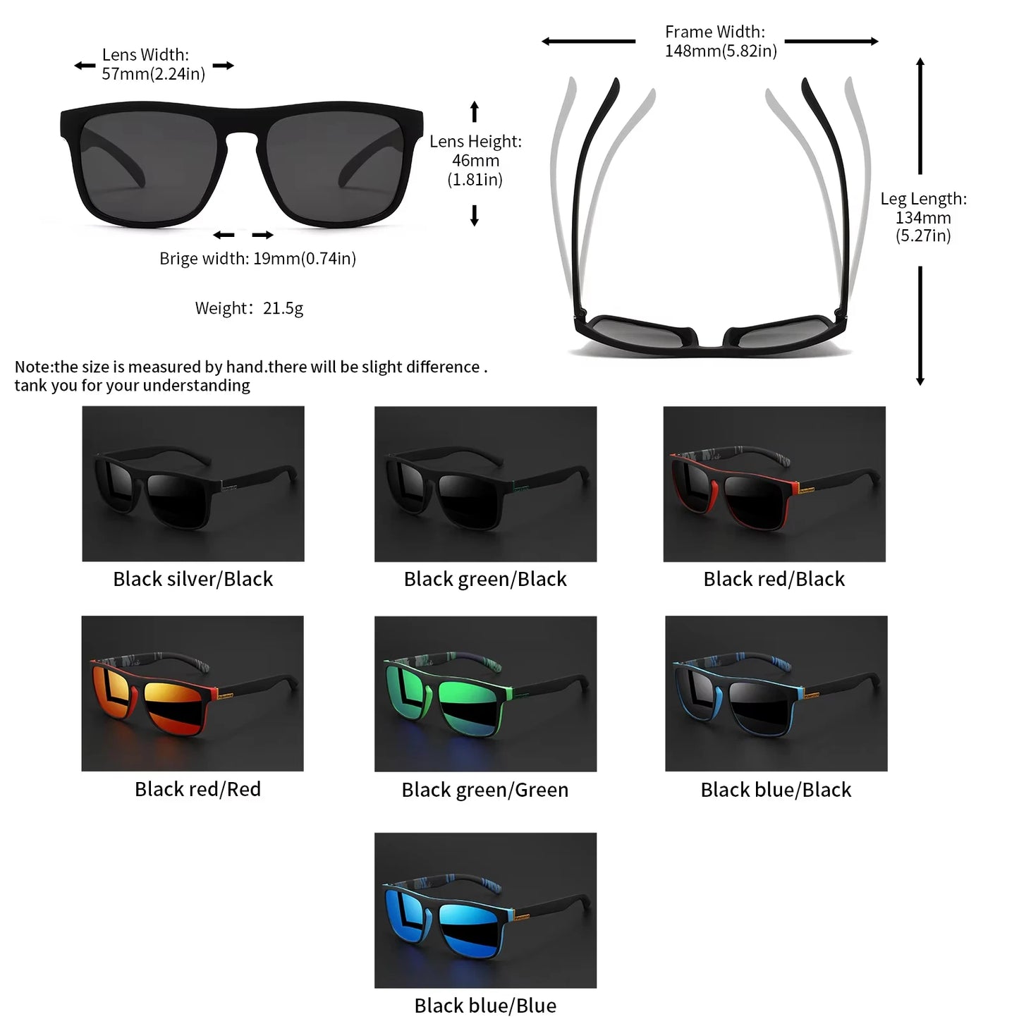 Lunettes de soleil de sport polarisées pour hommes
