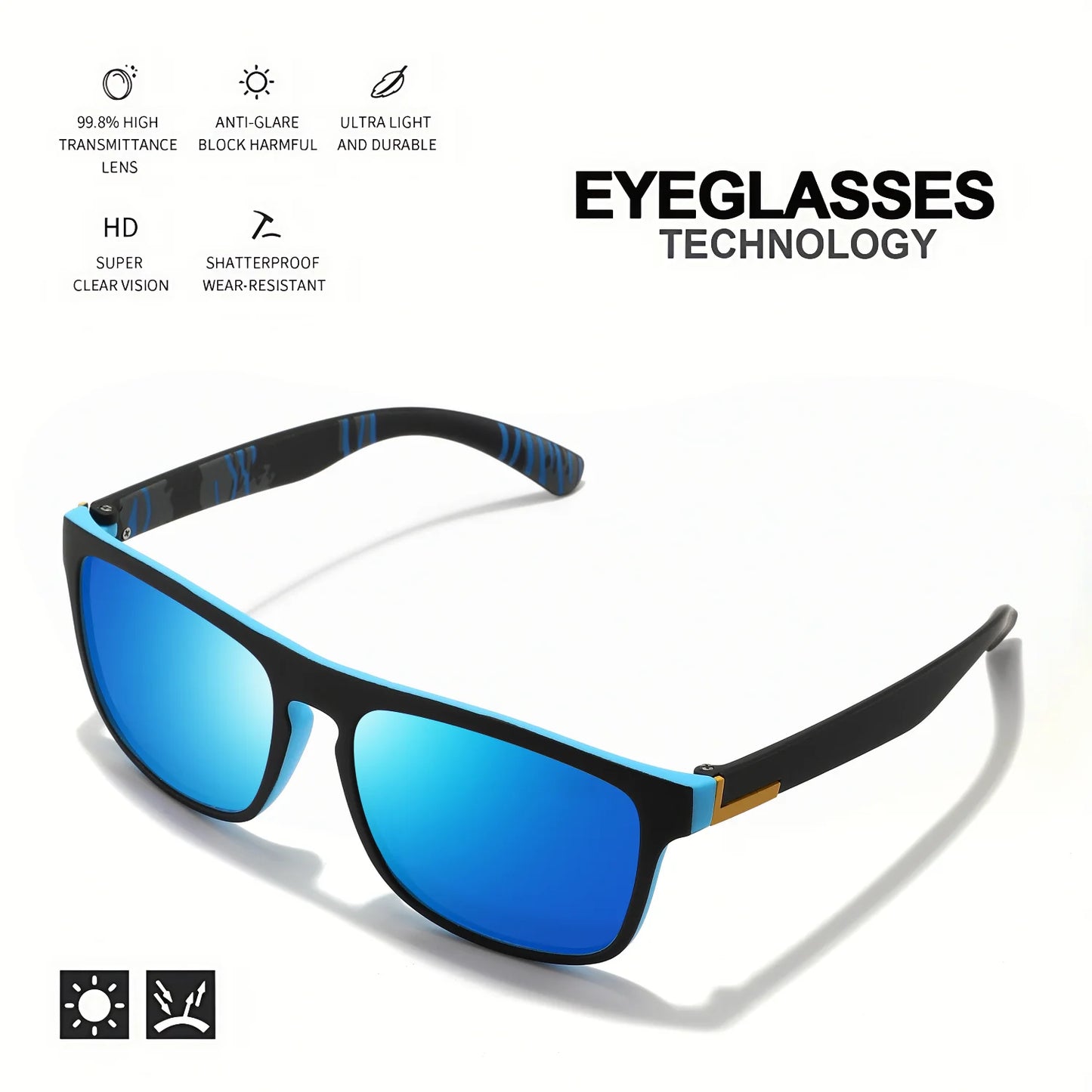 Lunettes de soleil de sport polarisées pour hommes