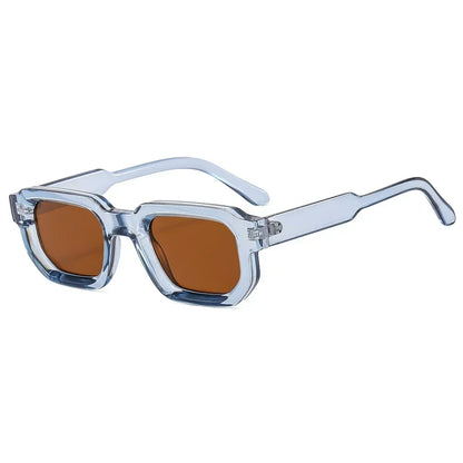 Lunettes de soleil carrées rétro UV400 - Verres transparents