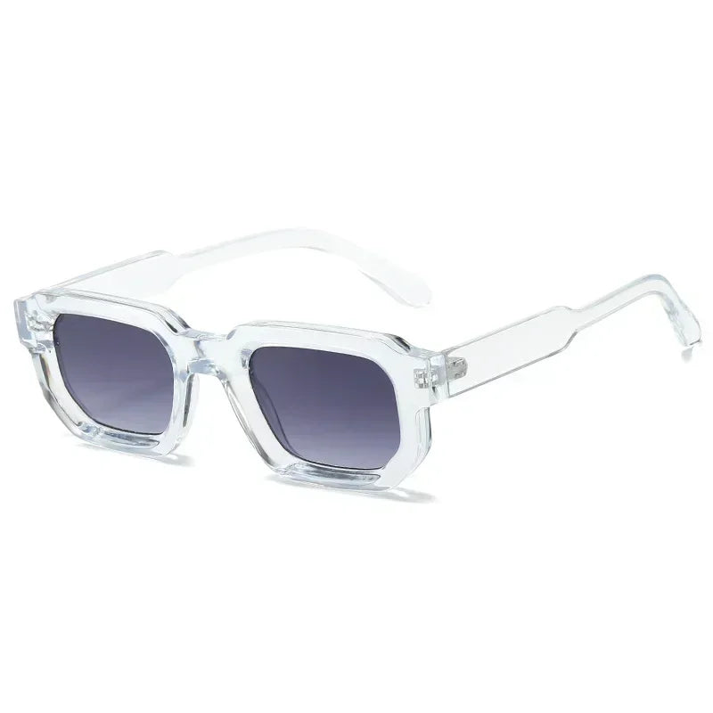 Lunettes de soleil carrées rétro UV400 - Verres transparents