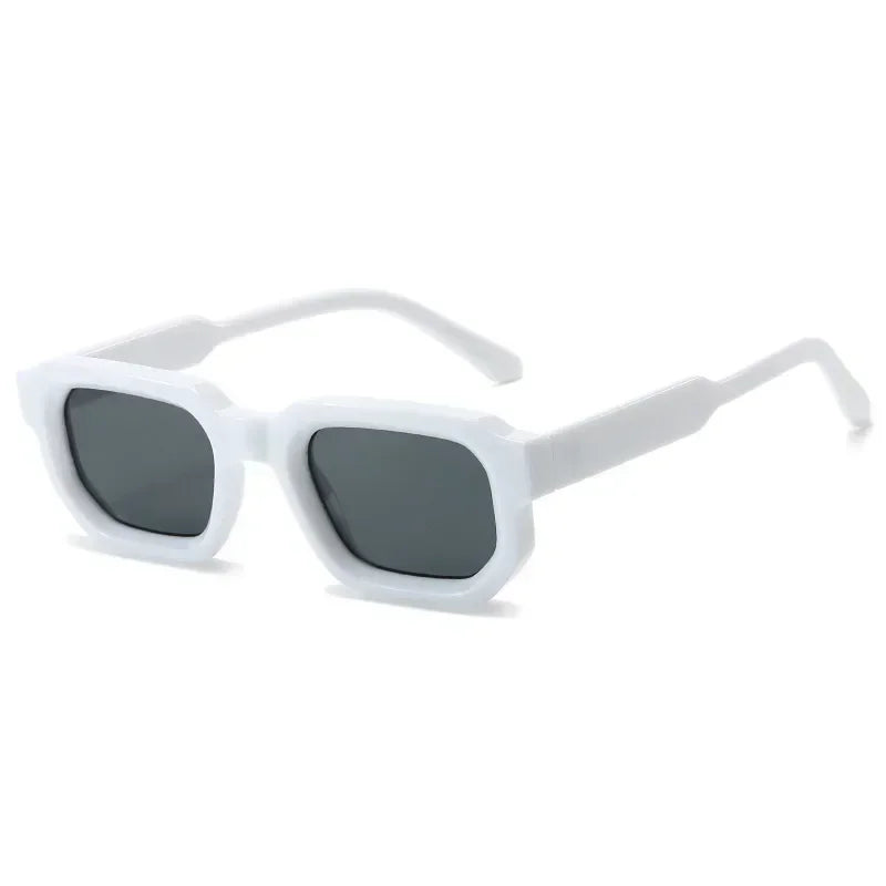 Lunettes de soleil carrées rétro UV400 - Verres transparents
